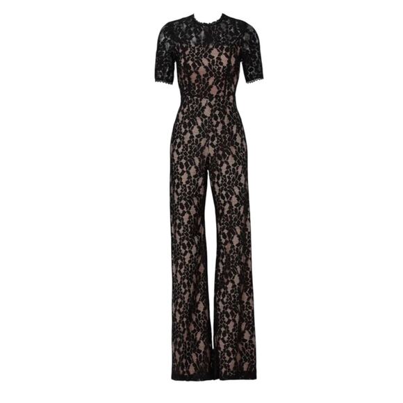 Alexis Janus Black Lace Backless Jumpsuit Size Small - Picture 1 of 16